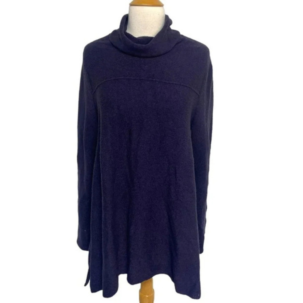 Style‎ Co. Dark Purple Tunic Turtleneck Sweater Knit Women's Size L Whimsigoth
